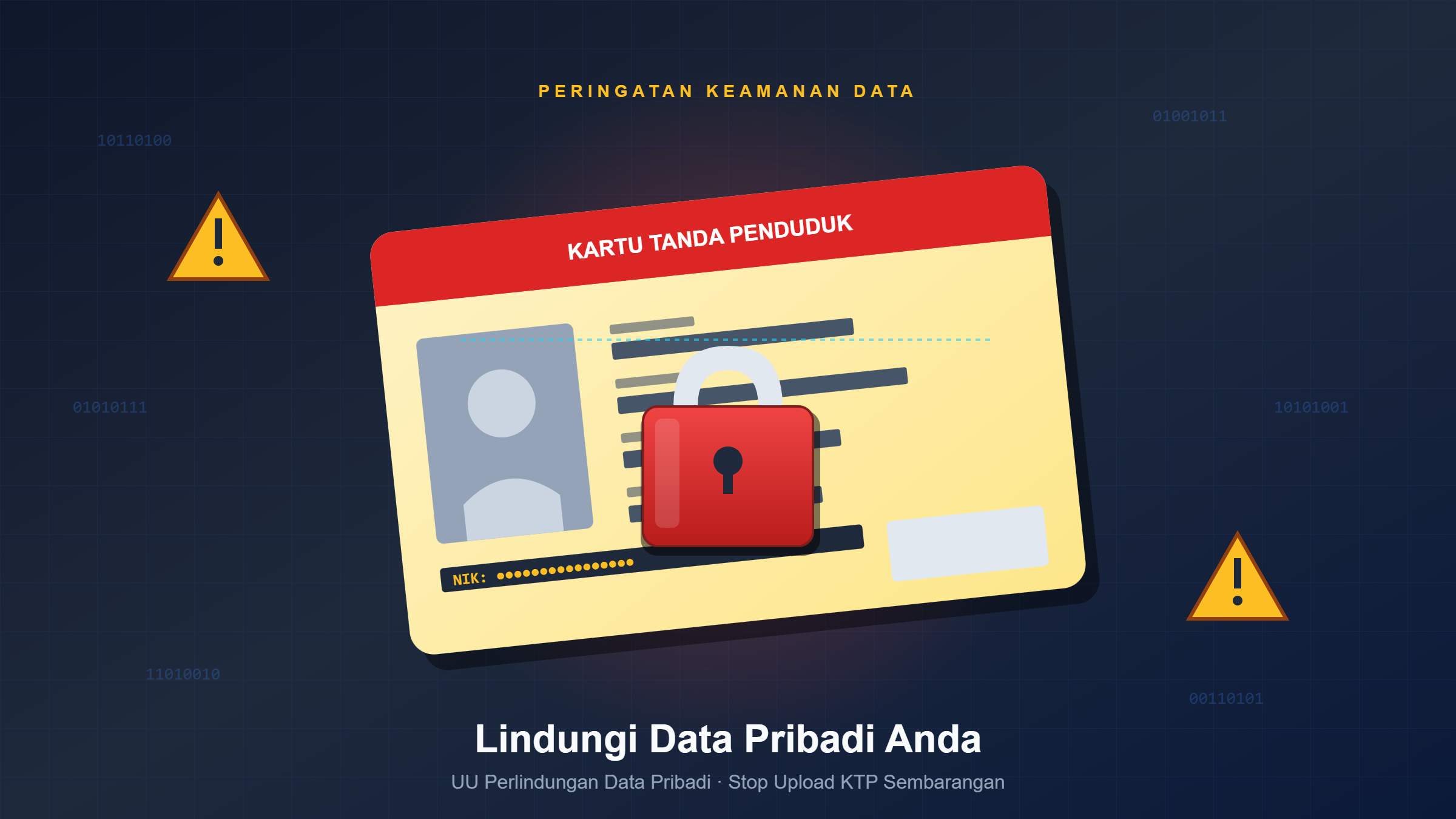 Ilustrasi bahaya kebocoran data KTP